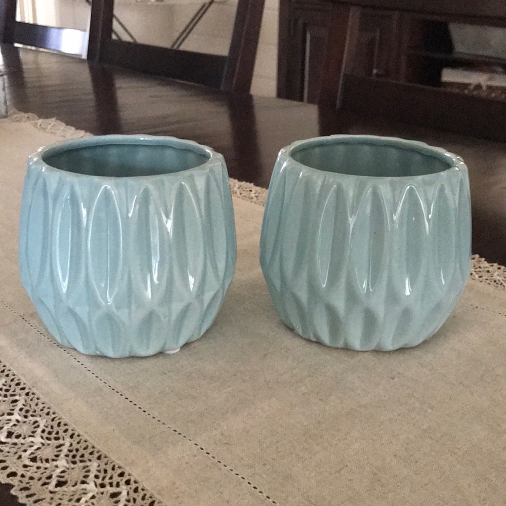 2 New Ceramic Planters NWOT - Picture 3 of 12